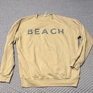 Women's Beige 'BEACH' Sweatshirt